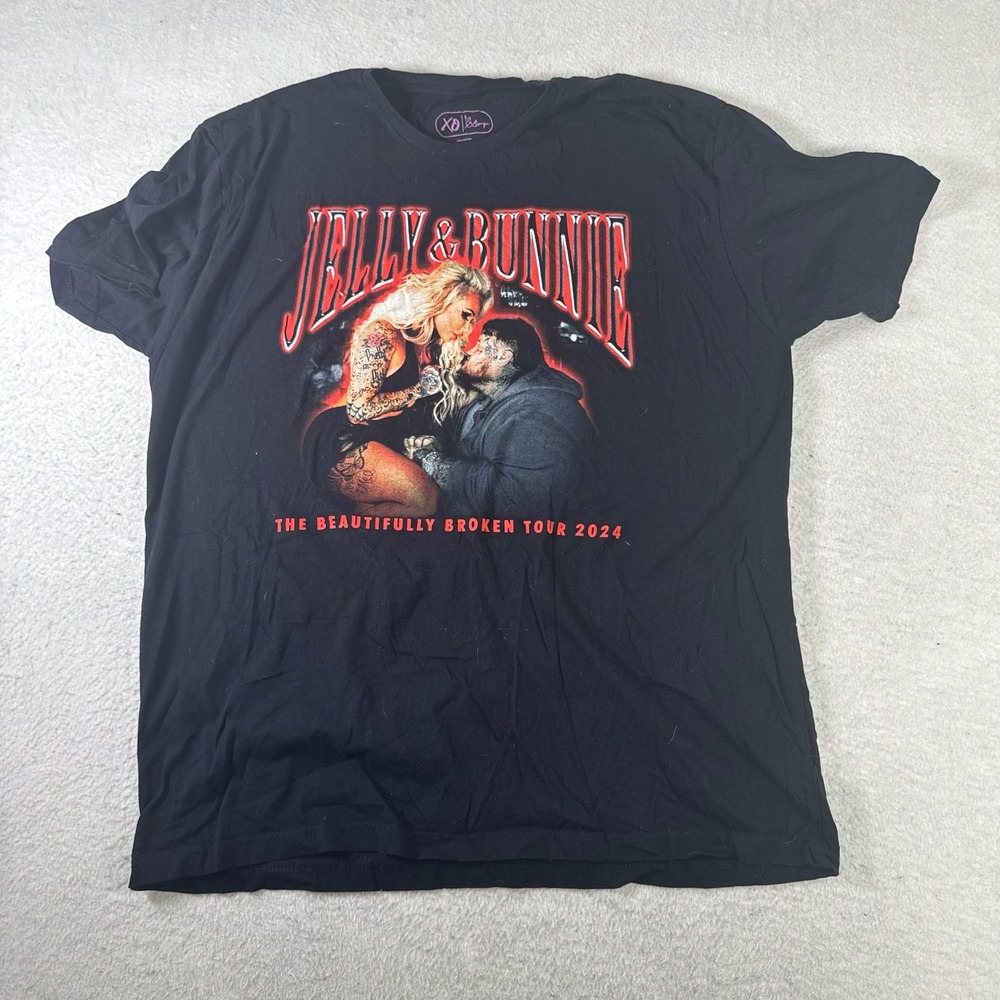 Jelly Roll Bunnie XO T-Shirt Mens XL Black Exc Beautifully Broken Tour 2024